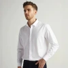 High-end pure cotton no-iron shirt for men, business casual men's shirt, long-sleeved formal wear, anti-wrinkle, all-cotton white shirt, high-end details Picture